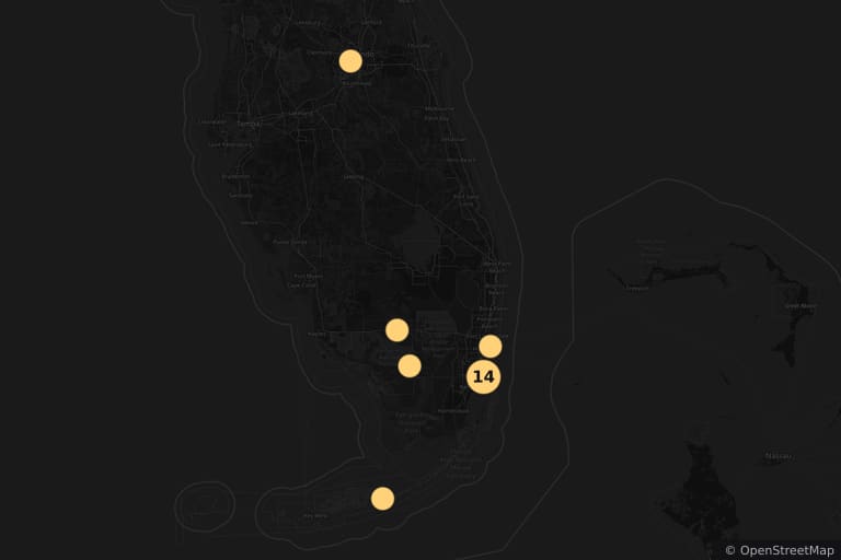 Mappa dei luoghi delle riprese di 2 Fast 2 Furious (2003)