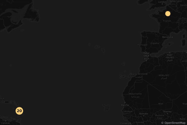Mappa dei luoghi delle riprese di 30° Couleur (2012)