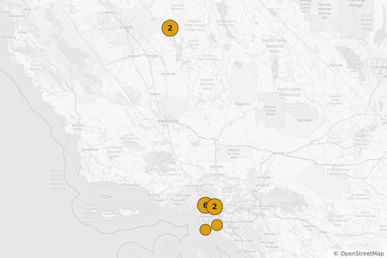 Mappa dei luoghi delle riprese di La famiglia Addams 2 (1993)