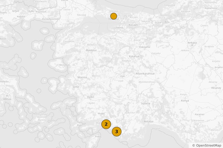 Carte des lieux de tournage de Aftersun (2022)
