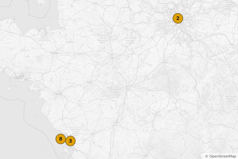 Carte des lieux de tournage de Alceste à bicyclette (2013)