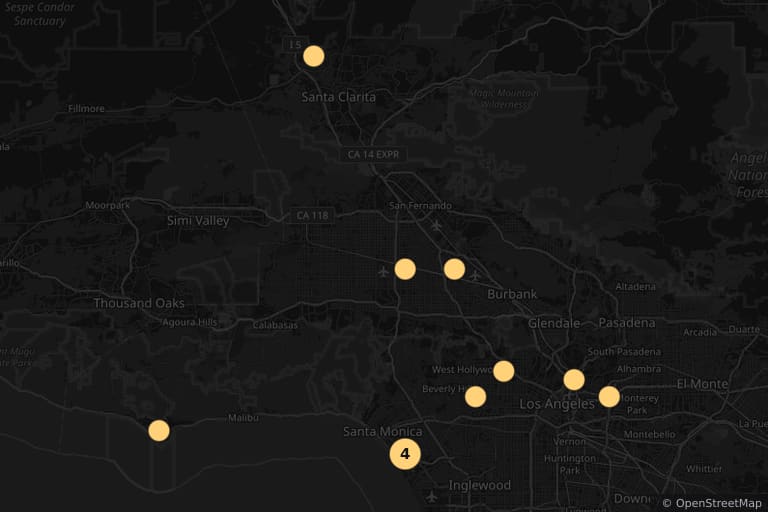 Mapa de los lugares de rodaje de American History X (1998)