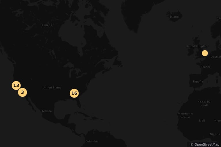 Map of the filming locations of Ant-Man (2015)