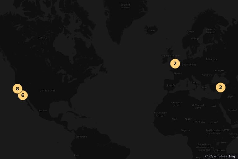 Carte des lieux de tournage de Ant-Man et la Guêpe : Quantumania (2023)