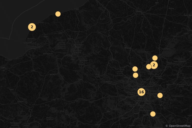 Carte des lieux de tournage de Arsène Lupin (2004)