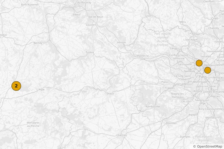 Map of the filming locations of Arthur and the Invisibles (2006)
