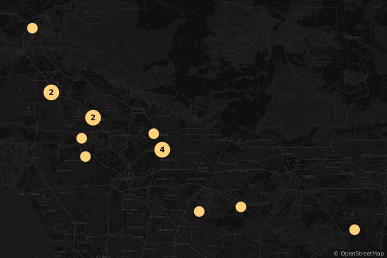 Map of the filming locations of Back to the Future (1985)