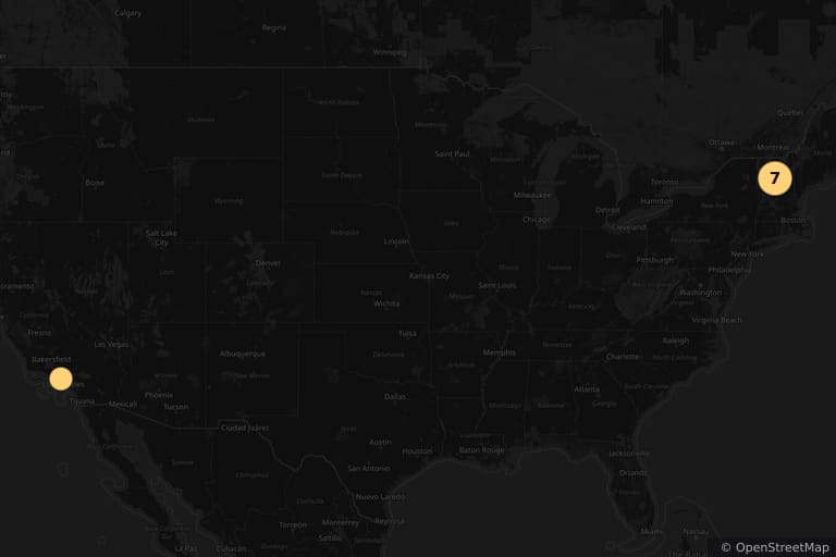 Map of the filming locations of Beetlejuice (1988)