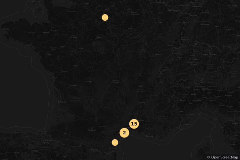 Mapa de los lugares de rodaje de Inspector Bellamy (2009)