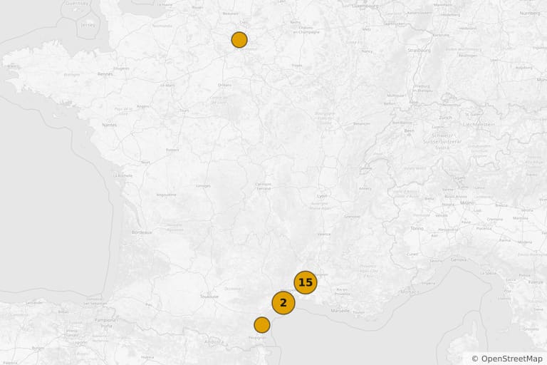 Mapa de los lugares de rodaje de Inspector Bellamy (2009)