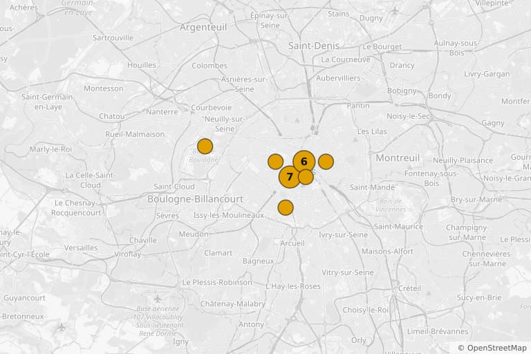 Carte des lieux de tournage de Lunes de fiel (1992)