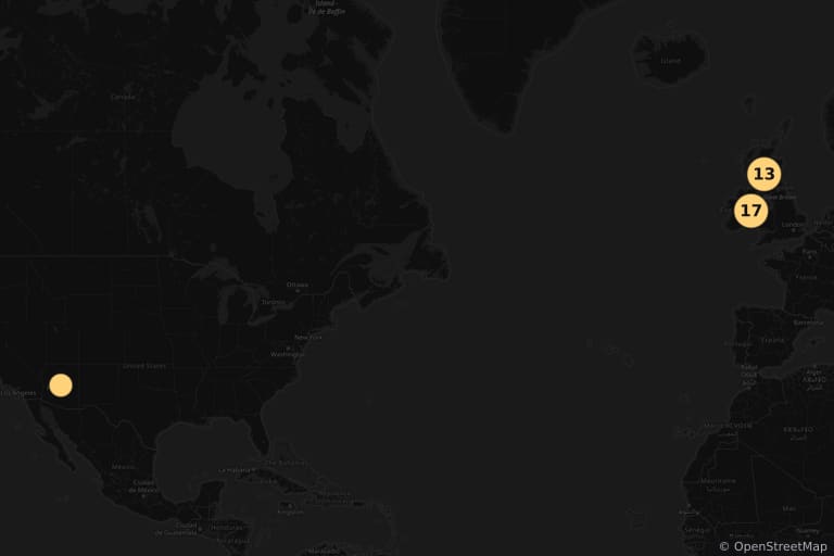 Mappa dei luoghi delle riprese di Braveheart - Cuore impavido (1995)