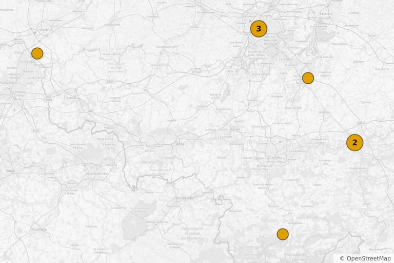 Map of the filming locations of Man Bites Dog (1992)