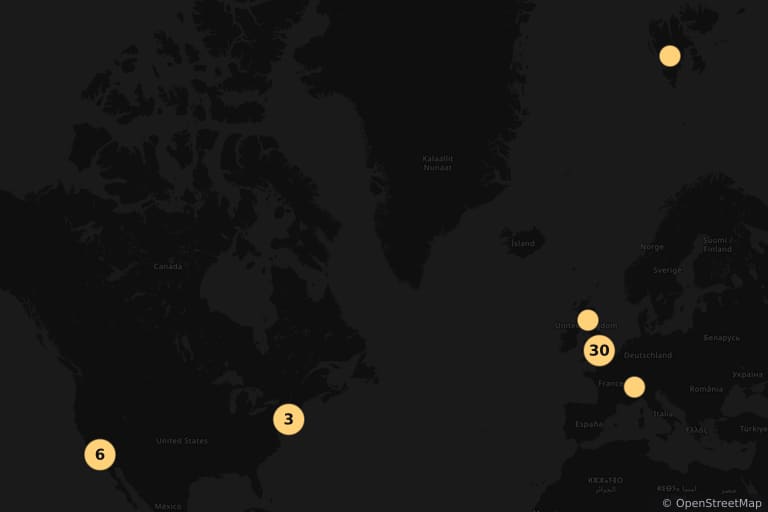 Carte des lieux de tournage de Captain America : First Avenger (2011)