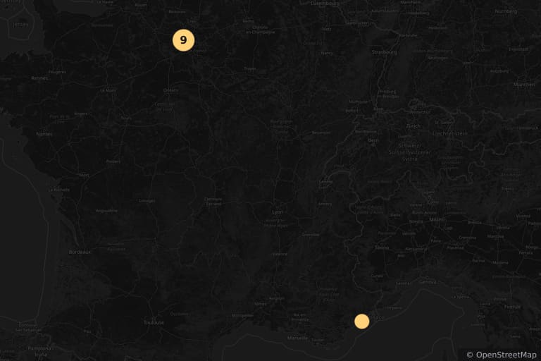 Map of the filming locations of Intimate Strangers (2004)