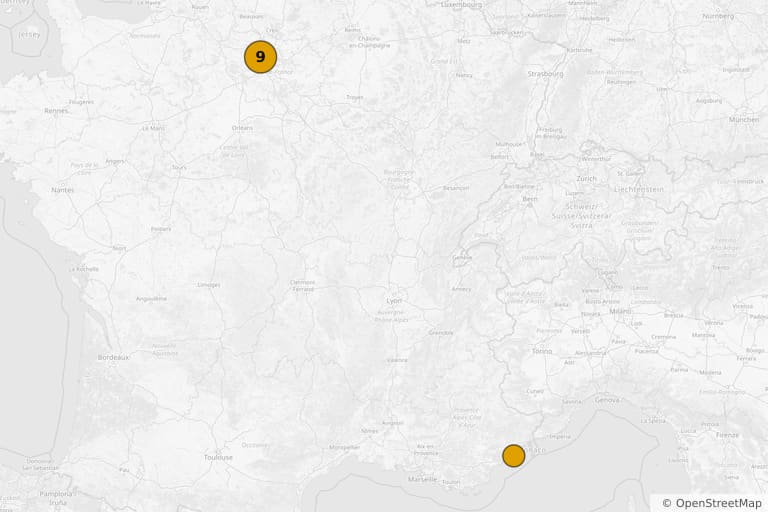 Map of the filming locations of Intimate Strangers (2004)