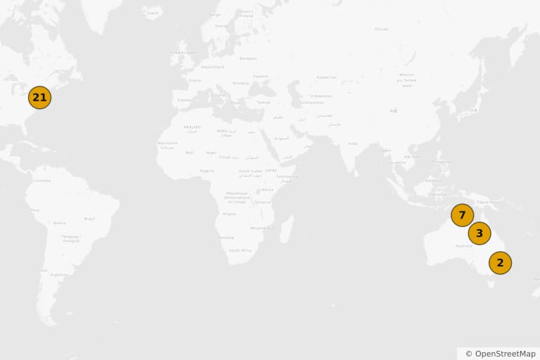 Map of the filming locations of Crocodile Dundee (1986)