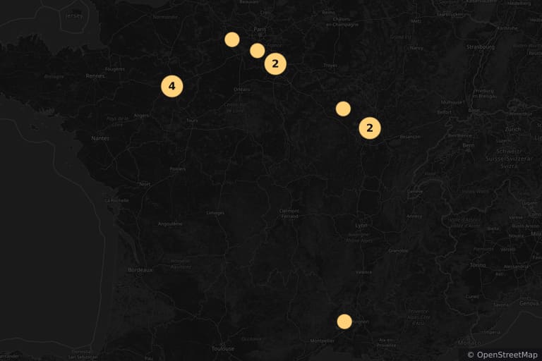 Carte des lieux de tournage de Cyrano de Bergerac (1990)