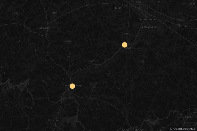 Mapa miejsc kręcenia filmu Boso, ale na rowerze (2009)