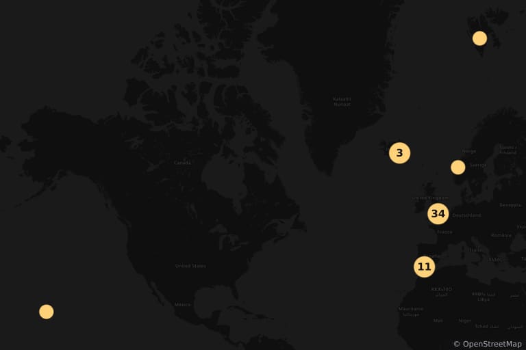 Map of the filming locations of Die Another Day (2002)