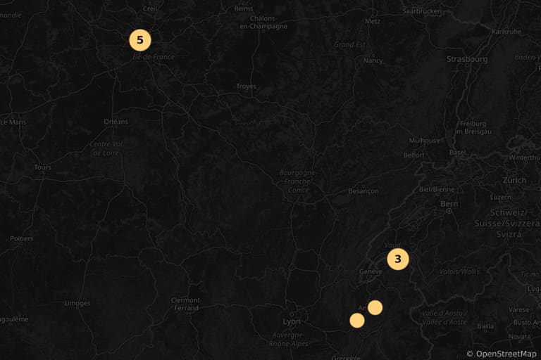 Map of the filming locations of Django (2017)