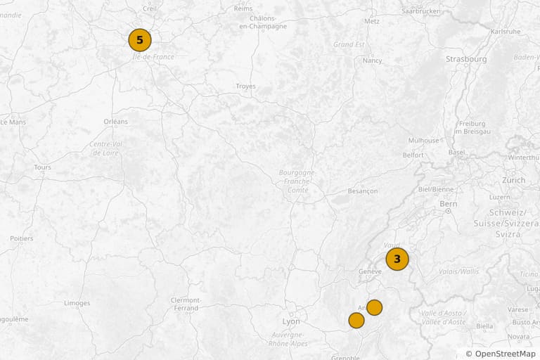 Map of the filming locations of Django (2017)