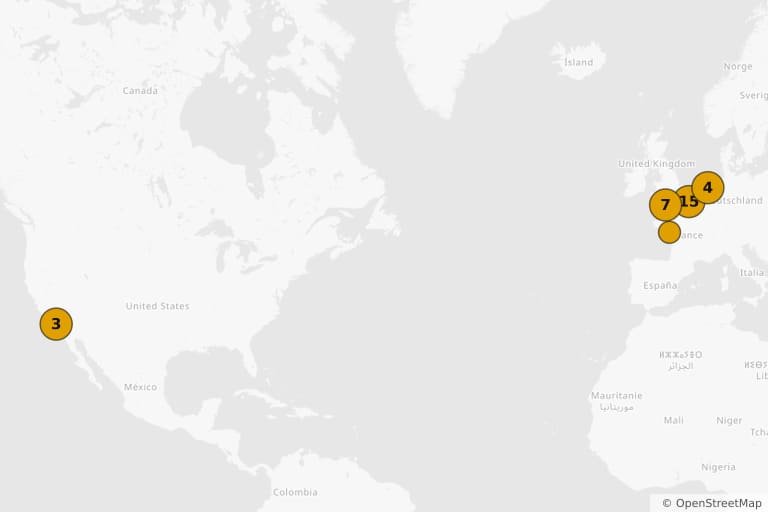 Map of the filming locations of Dunkirk (2017)