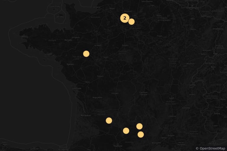 Mapa de los lugares de rodaje de Fanfan la Tulipe (2003)