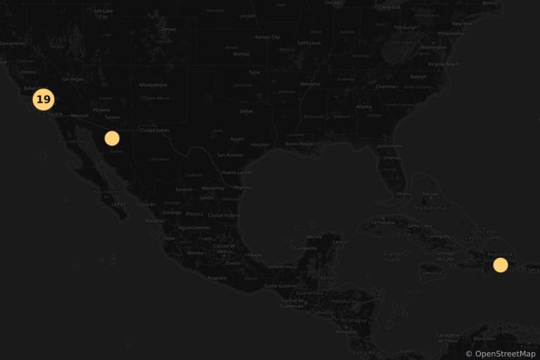 Mappa dei luoghi delle riprese di Fast & furious - Solo parti originali (2009)
