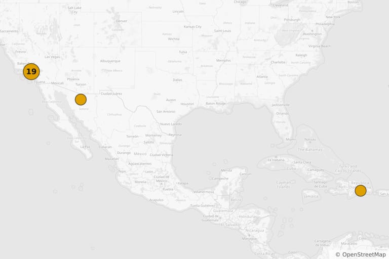Mappa dei luoghi delle riprese di Fast & furious - Solo parti originali (2009)