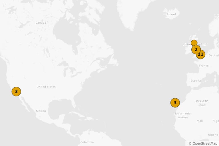 Mappa dei luoghi delle riprese di Fast & furious 6 (2013)