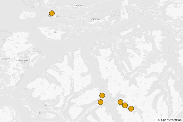 Map of the filming locations of Fjord (2026)