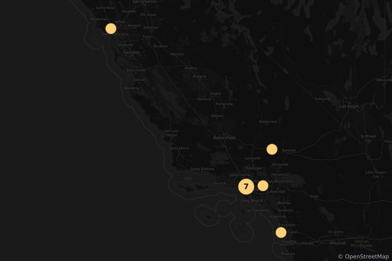 Map of the filming locations of Gattaca (1997)