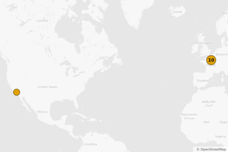 Map of the filming locations of Great, My Parents Divorce! (1991)