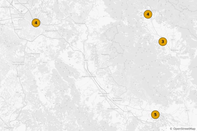 Mapa de los lugares de rodaje de Il ciclone (1996)
