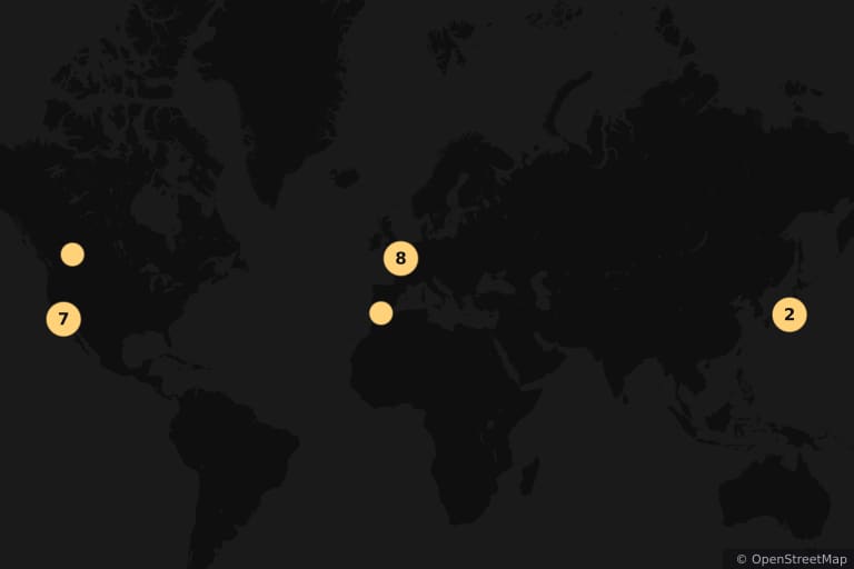 Mapa de los lugares de rodaje de Origen (2010)