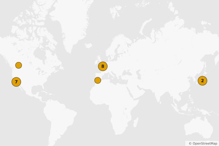 Mapa de los lugares de rodaje de Origen (2010)