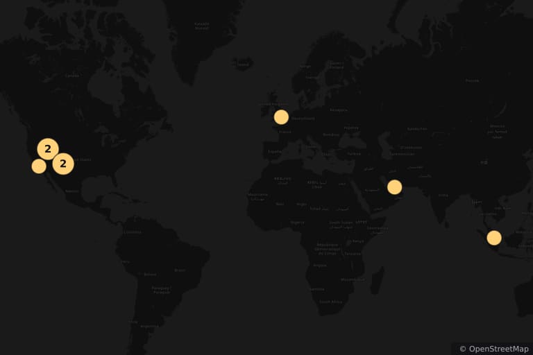 Map of the filming locations of Independence Day: Resurgence (2016)