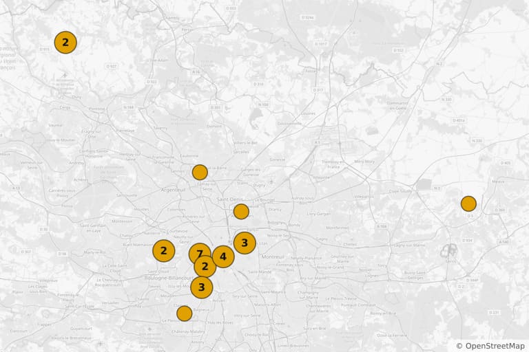 Map of the filming locations of Inspector Blunder (1980)