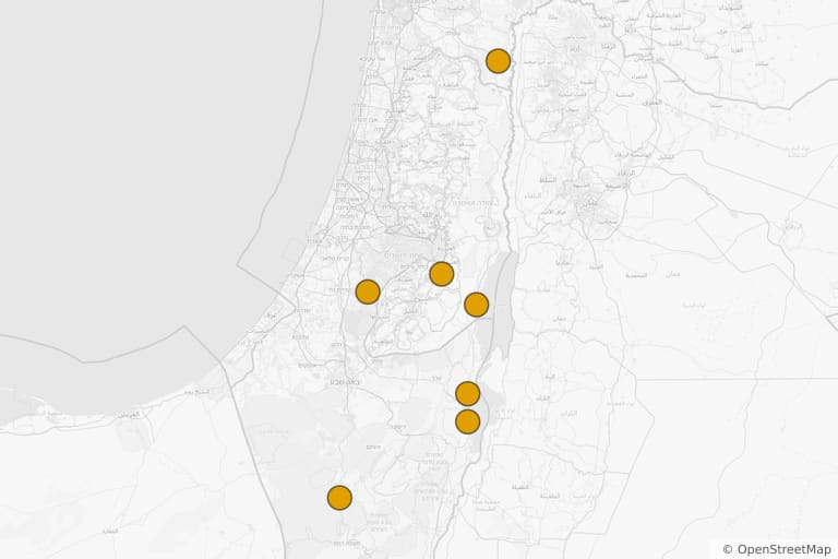 Mapa de los lugares de rodaje de Jesucristo Superstar (1973)