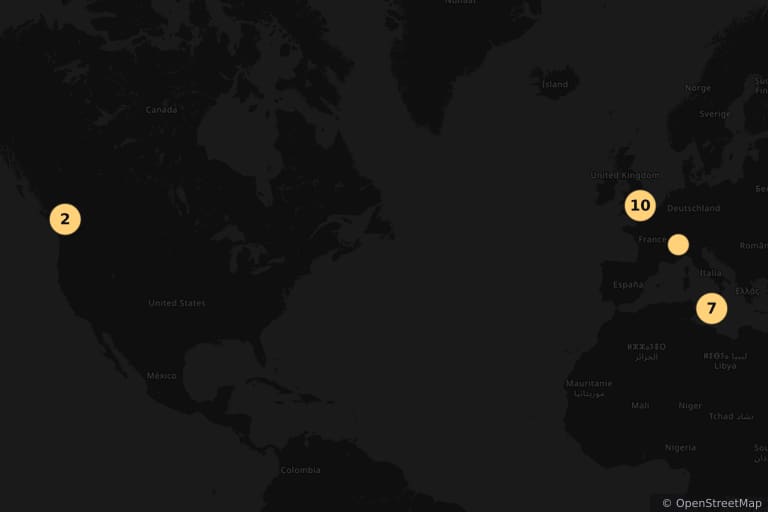Mapa de los lugares de rodaje de Jurassic World: Dominion (2022)
