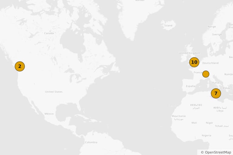 Mapa de los lugares de rodaje de Jurassic World: Dominion (2022)