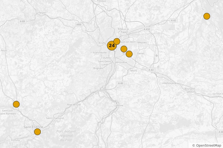 Map of the filming locations of The Watchmaker of St. Paul (1974)