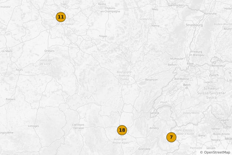 Carte des lieux de tournage de La Belle et la Belle (2018)