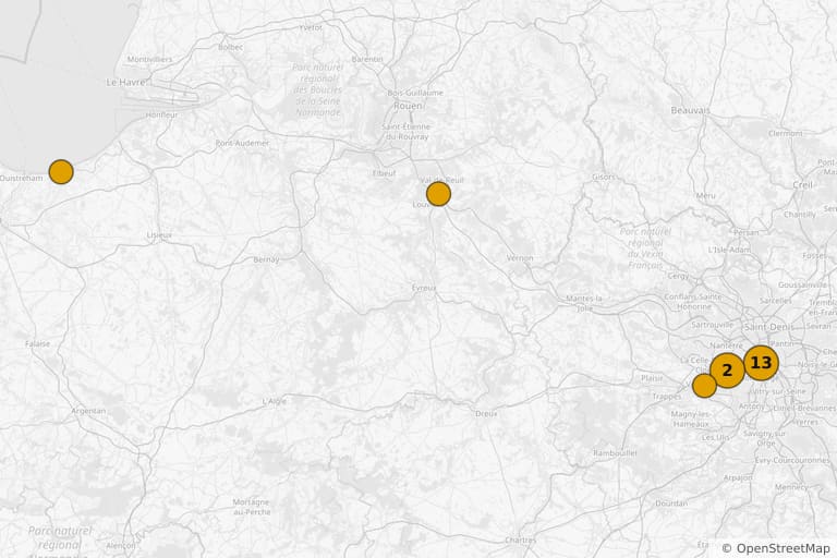 Map of the filming locations of The Party (1980)