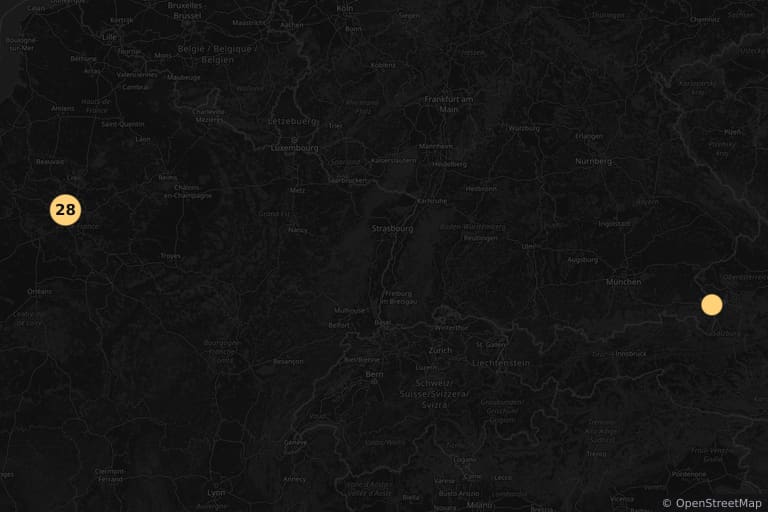 Mapa de los lugares de rodaje de La Boum 2 (1982)