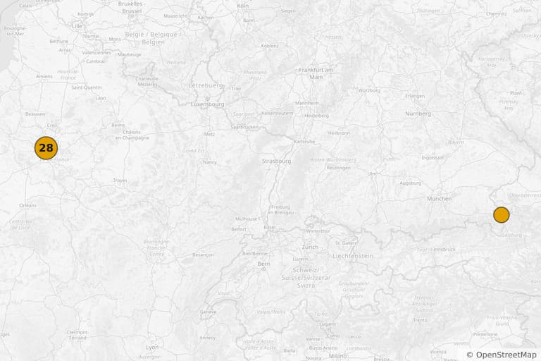 Mapa de los lugares de rodaje de La Boum 2 (1982)