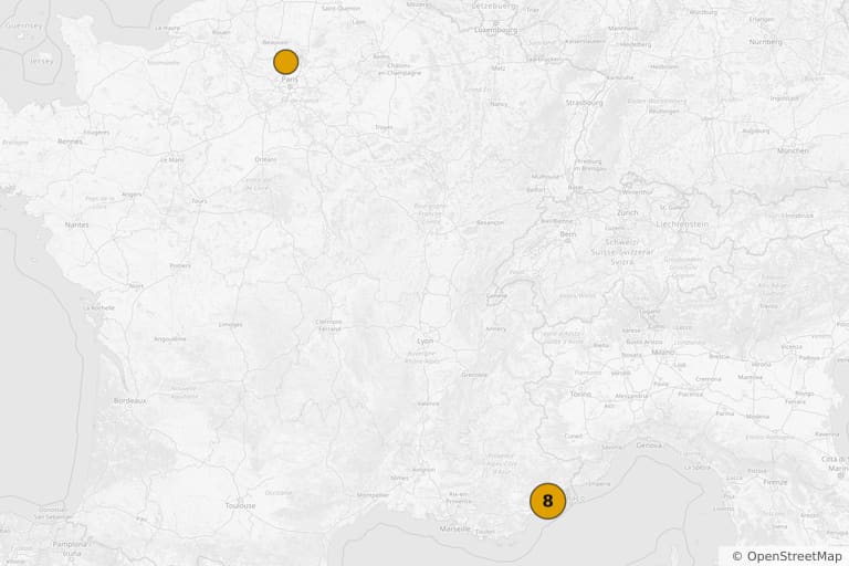 Mappa dei luoghi delle riprese di Quattro delitti in allegria (1993)