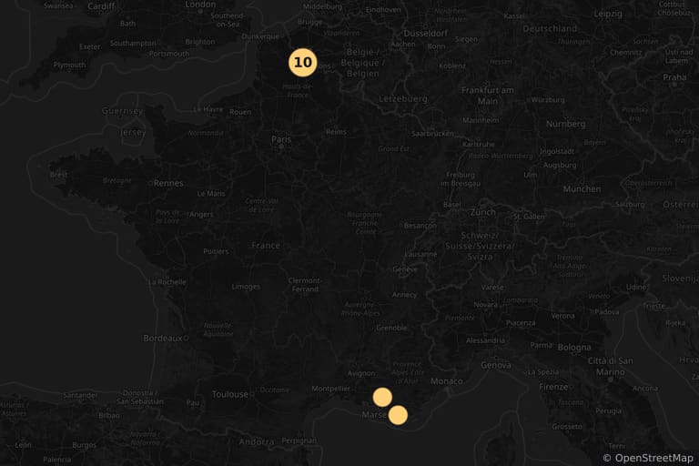Map of the filming locations of La Femme flic (1980)