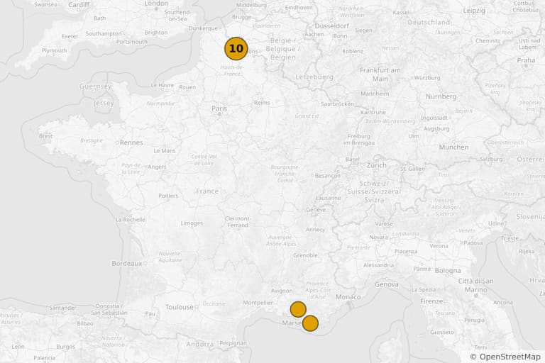 Map of the filming locations of La Femme flic (1980)